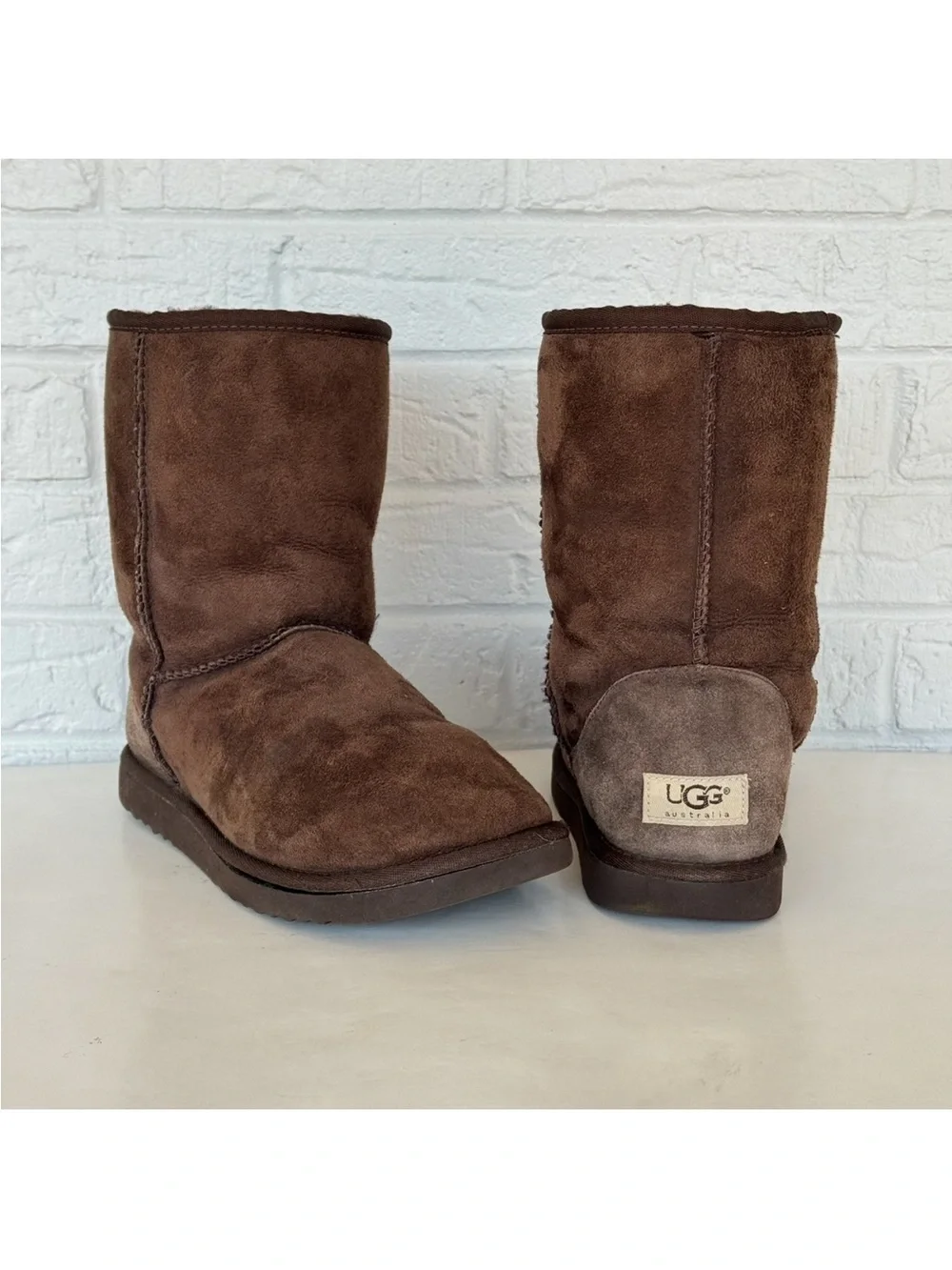 Brown Suede UGG Short Boots Women's 9